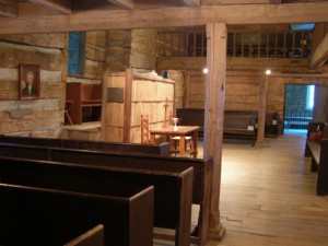 View of pulpit and communion table